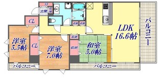 アーバネックス三宮磯辺通の物件間取画像